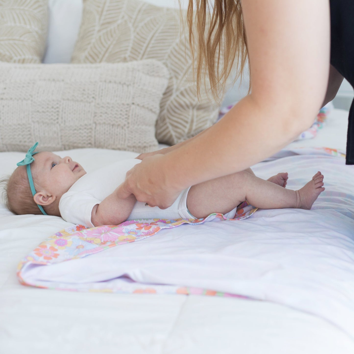 Retro Floral Swaddle