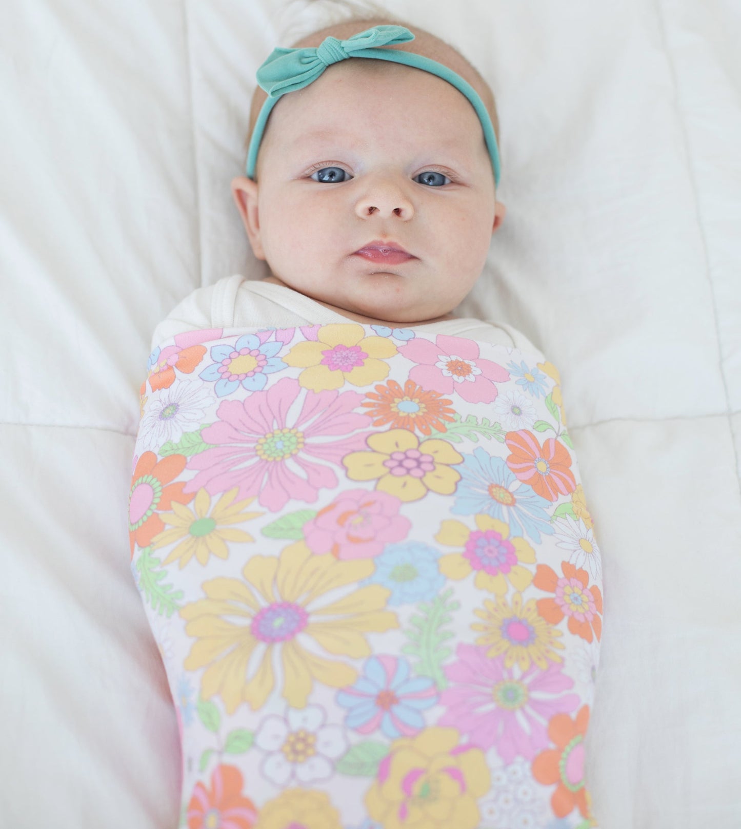 Retro Floral Swaddle