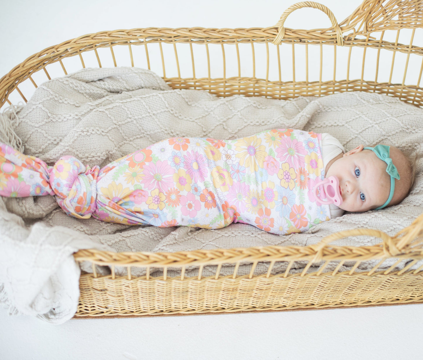 Retro Floral Swaddle