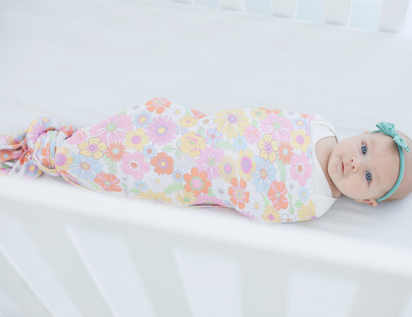 Retro Floral Swaddle
