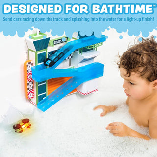 Tub Works Splash Wheels Bathtime Raceway Car Ramp Bath Toy