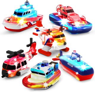 Ocean Rescue Vehicles Light Up Bath Toys