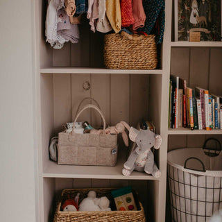 Parker Baby Co. Felt Diaper Caddy — Oatmeal