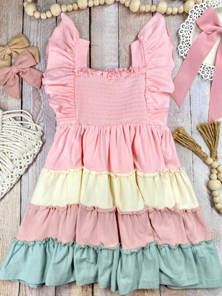 Cotton Candy Ruffle Dress