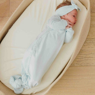 Copper Pearl Newborn Knotted Gown — Air