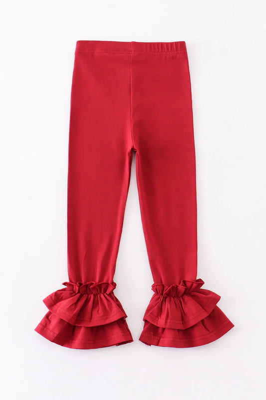 Red Ruffle Double Layered Pants