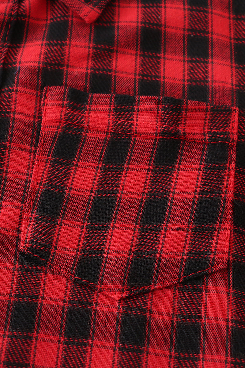 Red Plaid Button Down Shirt