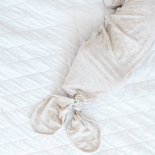 Newborn Knotted Gown - Oat