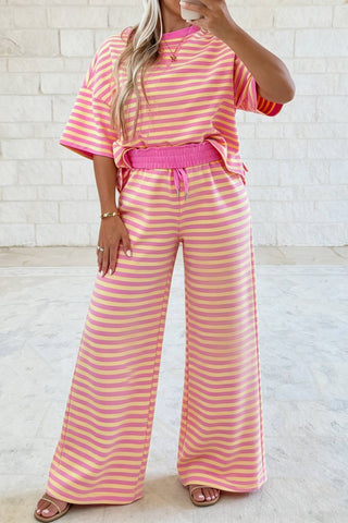 Rose Stripe Short Set