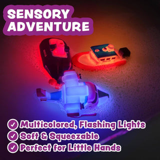 Ocean Rescue Vehicles Light Up Bath Toys