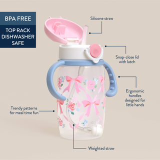 Itzy Ritzy Weighted Straw Cup with Snap-Close Lid