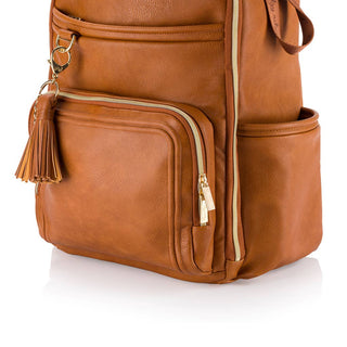 Itzy Ritzy Boss Plus™ Backpack Diaper Bag — Cognac