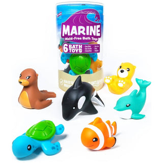 Tub Works Marine Mold-Free Bath Toys — 6-Pack
