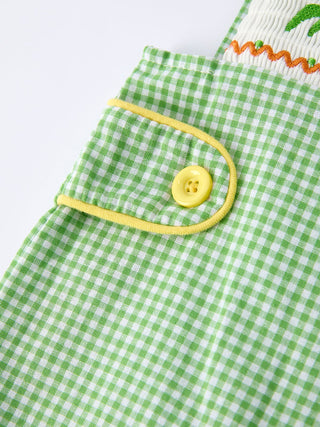 Spring Turtle Smocked Baby Boy Romper