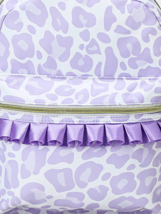 Cheetah Print Ruffle Backpack