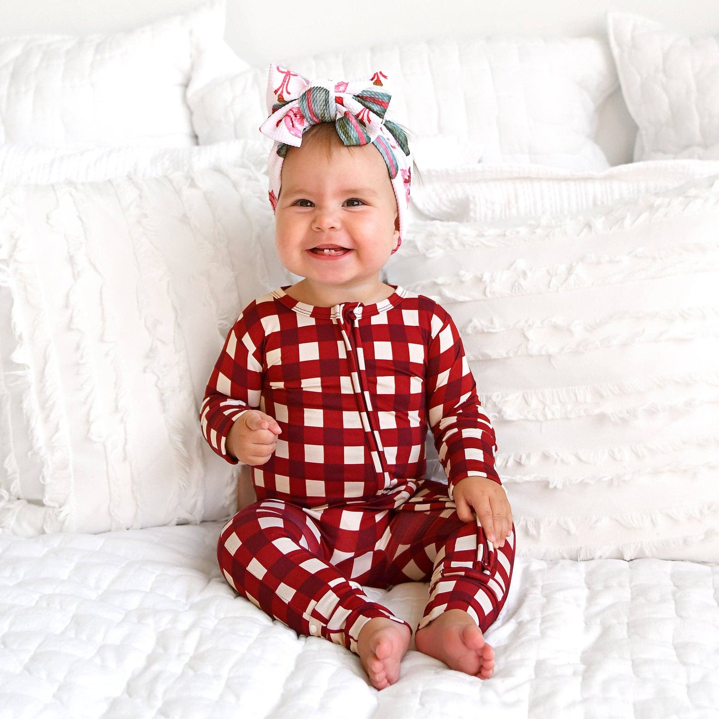 Emery Plaid Zip Bamboo Romper