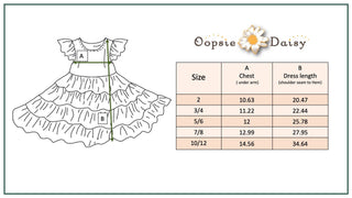 Avery Tropical Tiered Flutter Sleeve Dress