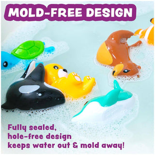 Tub Works Marine Mold-Free Bath Toys — 6-Pack