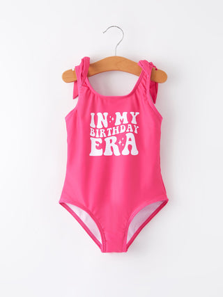 "In My Birthday ERA" Girls Swimsuit