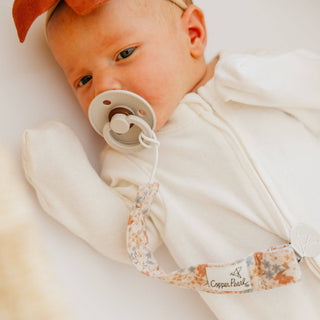 Copper Pearl Binky Clips — Eden (Set of 3)