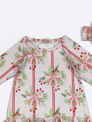 Holly Stripes Baby Gown