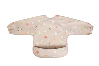 Long Sleeve Smock Bib — Farm Print