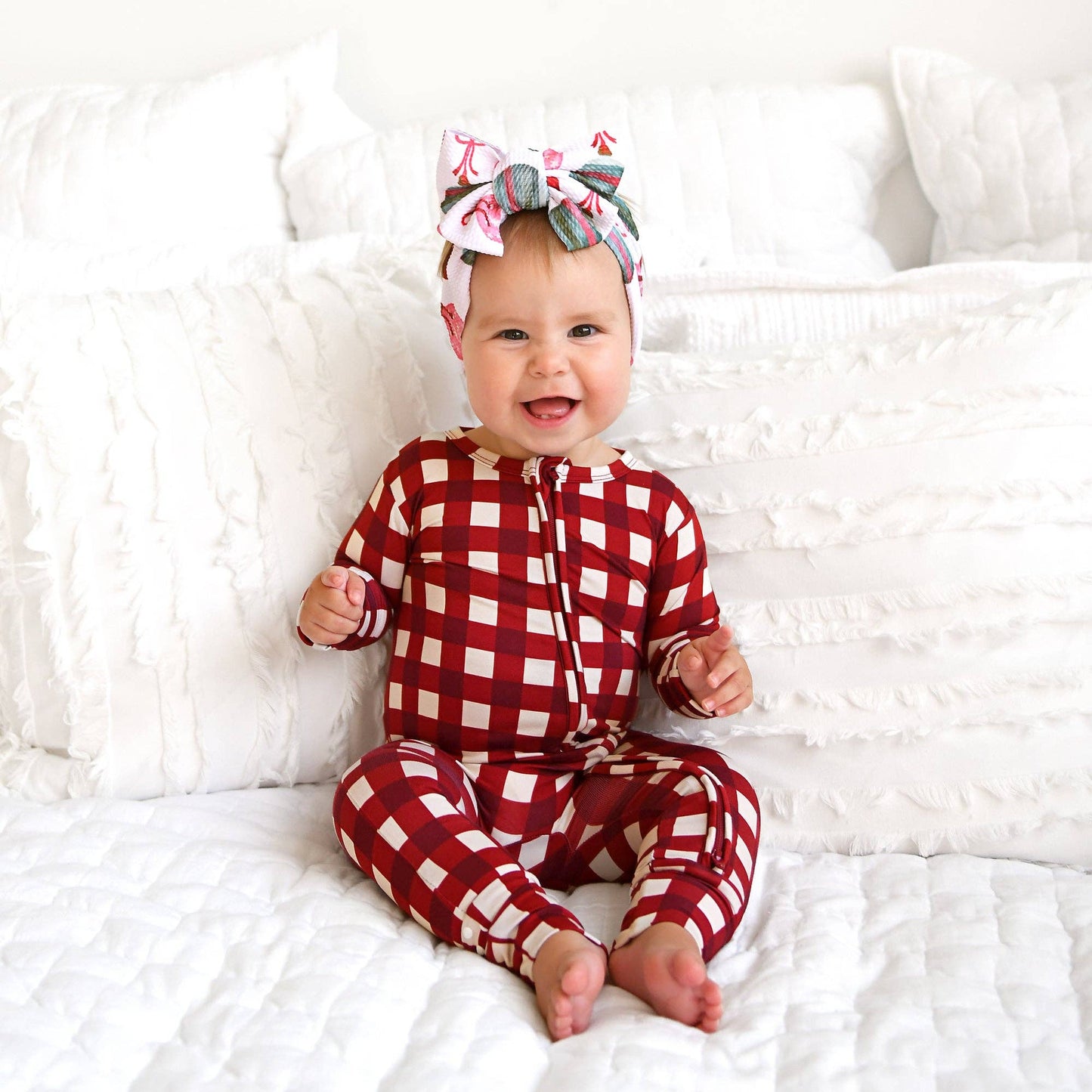 Emery Plaid Zip Bamboo Romper