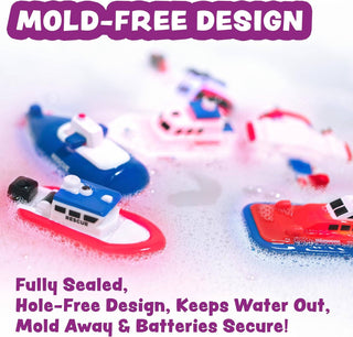 Ocean Rescue Vehicles Light Up Bath Toys