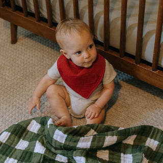 Parker Baby Co. Rose Muslin Bandana Bibs — Set of 4