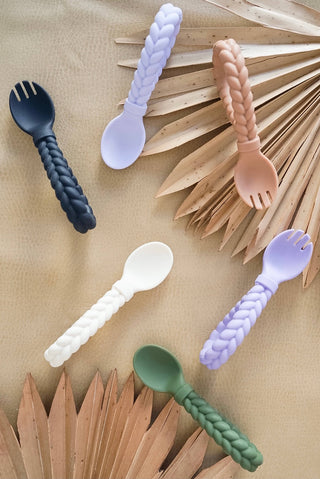 Itzy Ritzy Sweetie Spoons Silicone Fork and Spoon Set