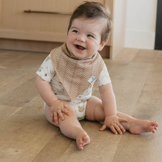 Copper Pearl Bandana Bibs — Wilder (Set of 4)