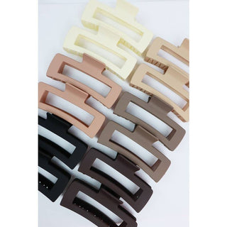 Matte Jumbo Rectangle Hair Claw