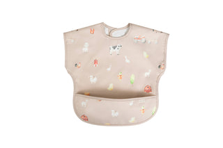 Ali+Oli Smock Bib — Short Sleeve, Farm Print