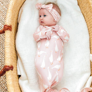 Copper Pearl - Newborn Knotted Gown - Goosie