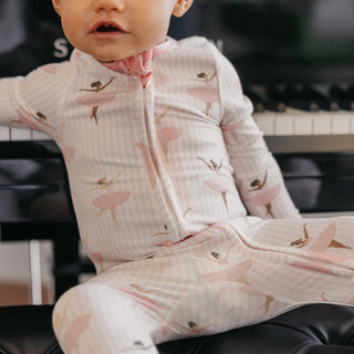 Copper Pearl Zip-Up Footie Pajama — Katerina (0-3 Months)