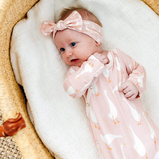 Copper Pearl - Newborn Knotted Gown - Goosie
