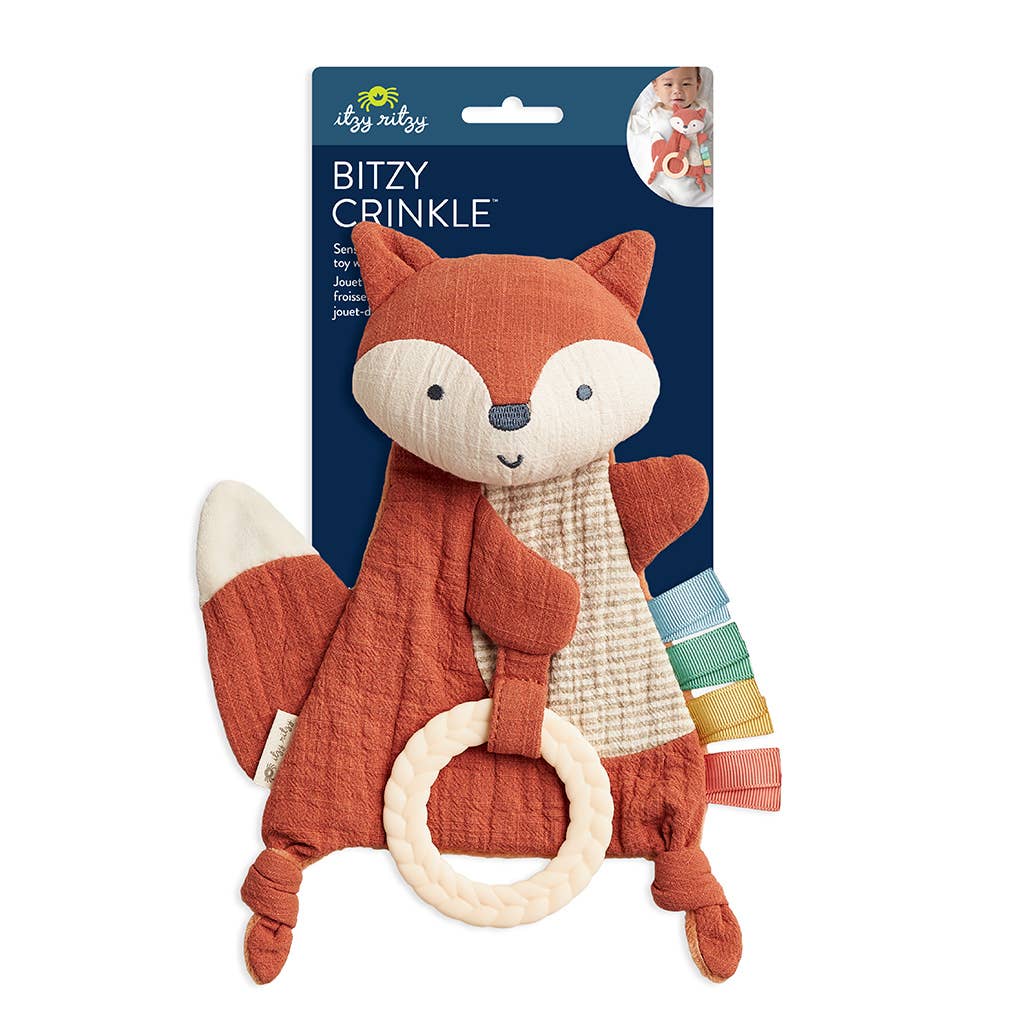 Itzy Ritzy - *NEW* Fox Bitzy Crinkle™ Sensory Toy with Teether