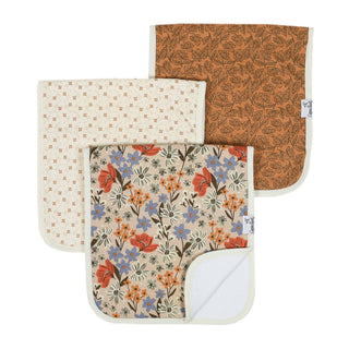 Copper Pearl Premium Burp Cloths — Eden (Set of 3)