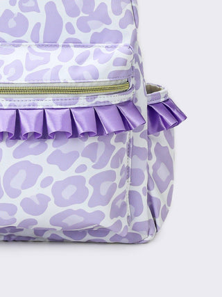 Cheetah Print Ruffle Backpack