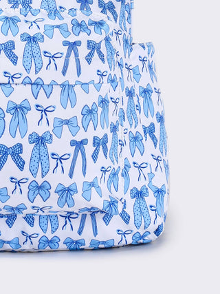 sassy kids palace - Bow Print Kids Girls Canvas Backpack