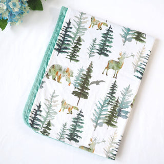 In the Woods Minky Baby Blanket