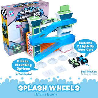 Tub Works Splash Wheels Bathtime Raceway Car Ramp Bath Toy