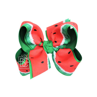 Layered Watermelon Bow 5.5"