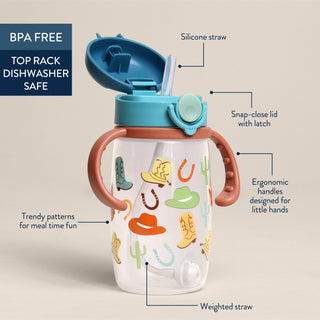 Itzy Ritzy Weighted Straw Cup with Snap-Close Lid