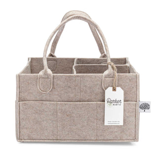 Parker Baby Co. Felt Diaper Caddy — Oatmeal