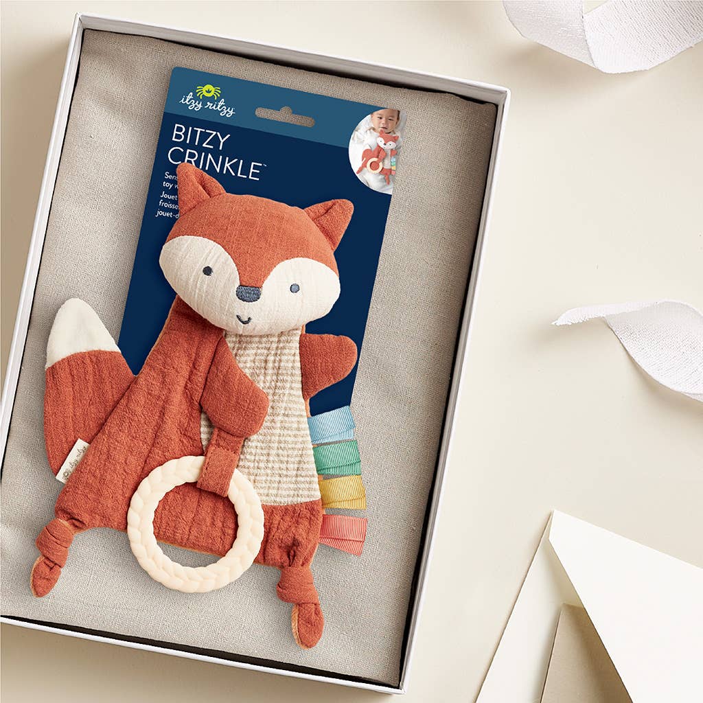 Itzy Ritzy - *NEW* Fox Bitzy Crinkle™ Sensory Toy with Teether