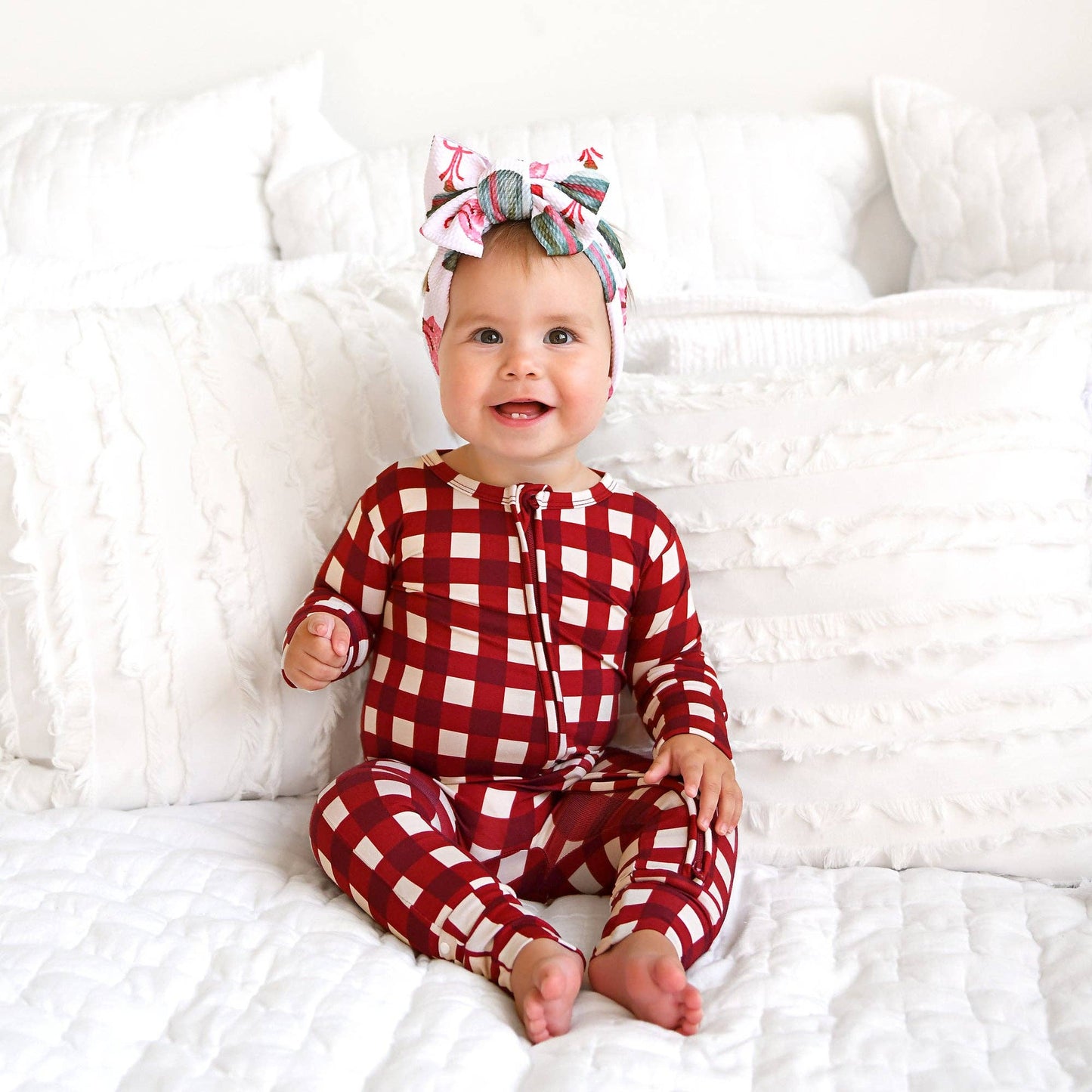 Emery Plaid Zip Bamboo Romper