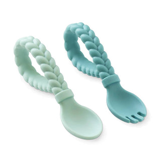 Itzy Ritzy Sweetie Spoons Silicone Fork and Spoon Set