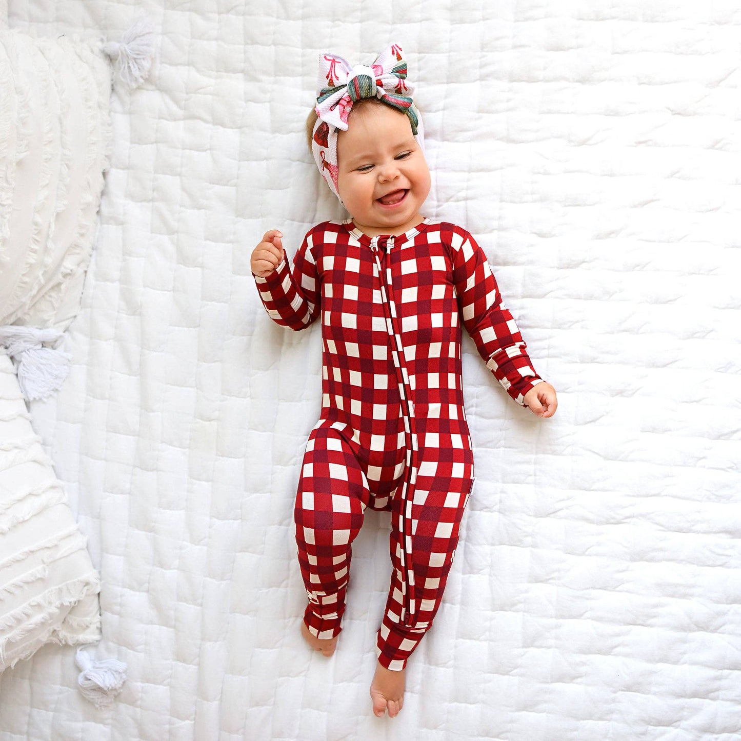 Emery Plaid Zip Bamboo Romper