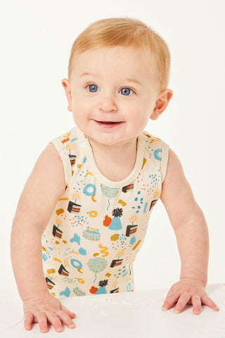 Birthday Tank Top Shorts Romper